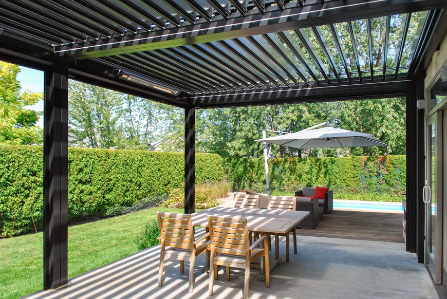 Vu sur une pergola aménagée par Charente, maçonnerie et Grégory en Charente